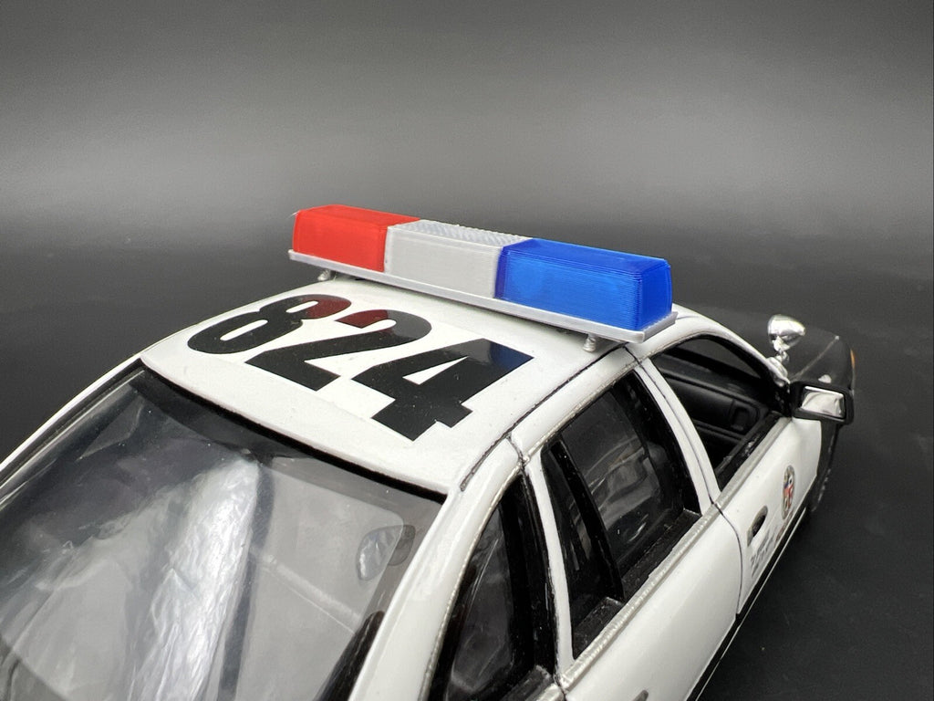 1/24 25 Blue Red Federal Signal Twinsonic Lightbar Police Sheriff Highway Patrol5