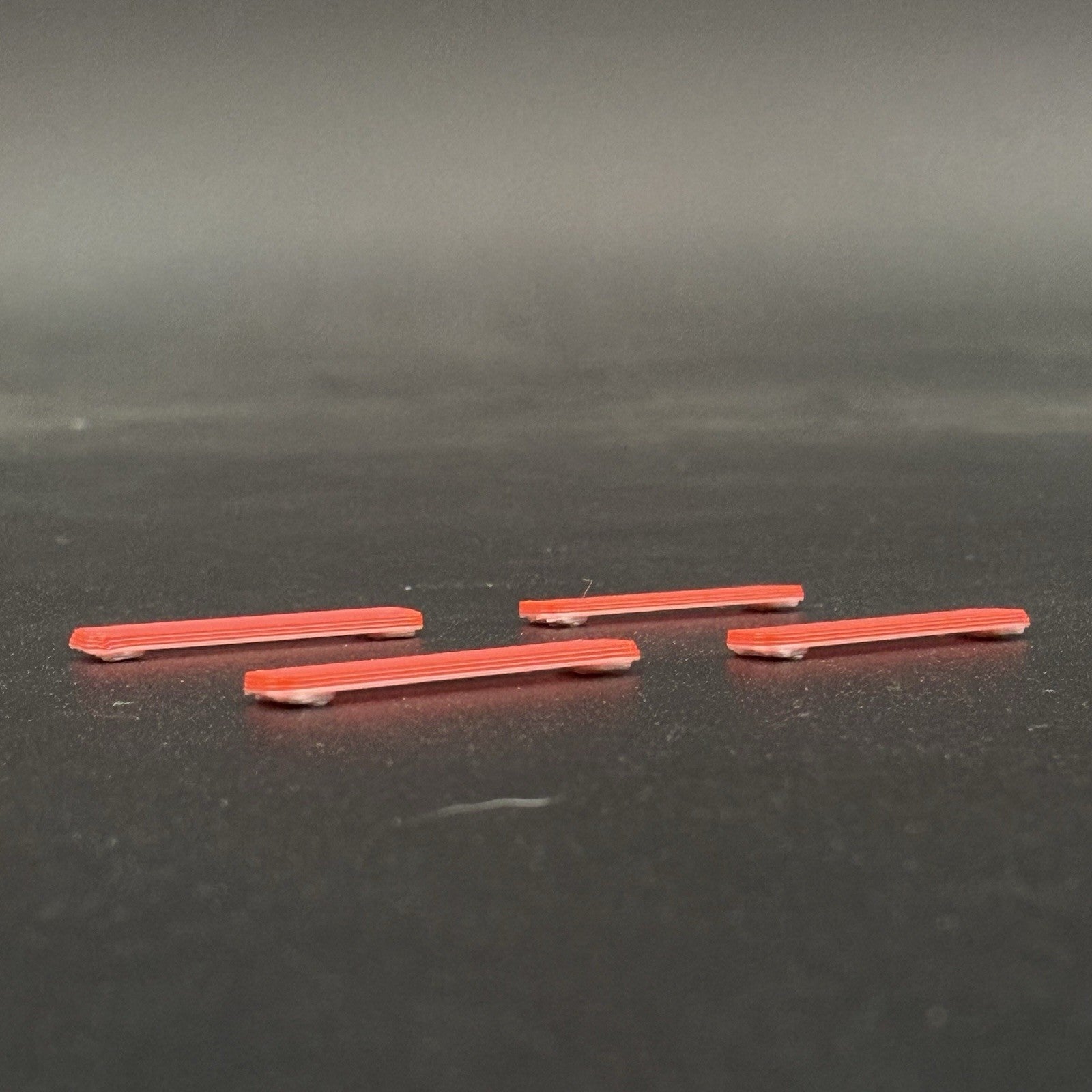 4 Pack 1/87 HO Scale Red LED Style Long Whelen Lightbar Fire Truck Ambulance2