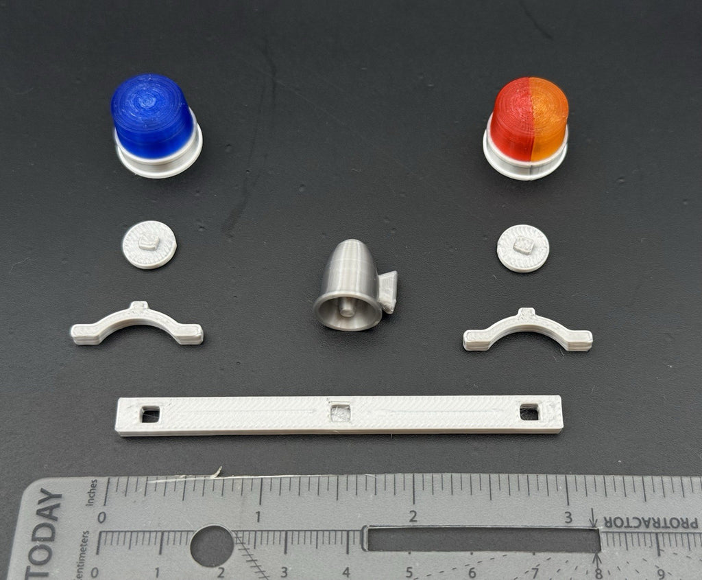 1/18 California 184 Visibar CT-1 Blue Red Amber Beacon Speaker Lightbar 1850SCA1