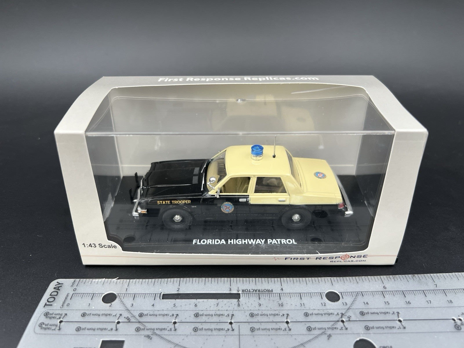 1/43 Florida Highway Patrol Police Dodge Diplomat First Response Trooper O Scale0