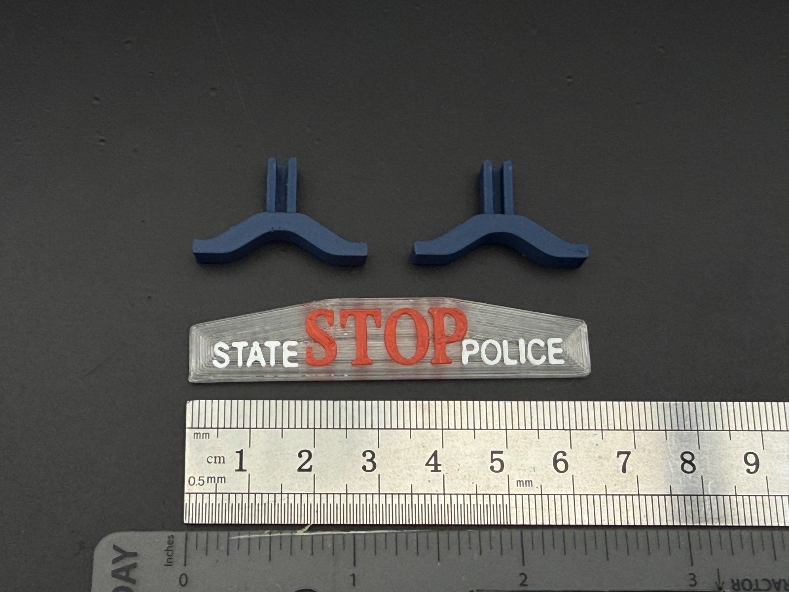 1/10 12 Scale Model Michigan State Police Hood Stop Sign 1005C2