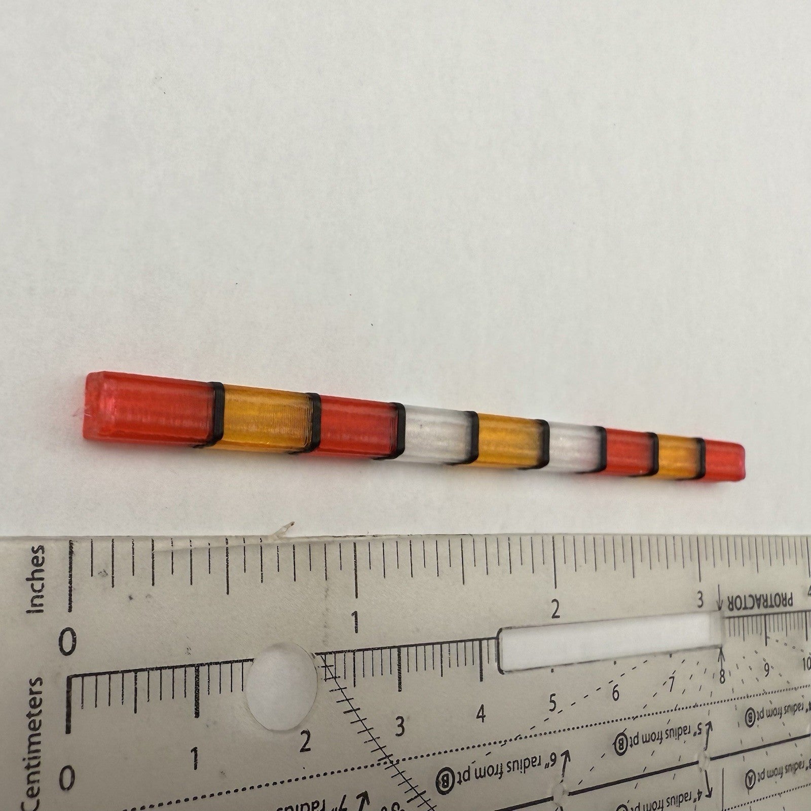 1/43 Scale Model Red Amber Clear Whelen 4500 Box Ambulance Light Fire 4345RCA1