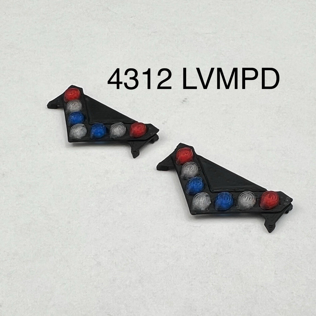 2 Pack 1/43 LVMPD Red Blue Federal Signal Vision SLR Lightbar Las Vegas Police0