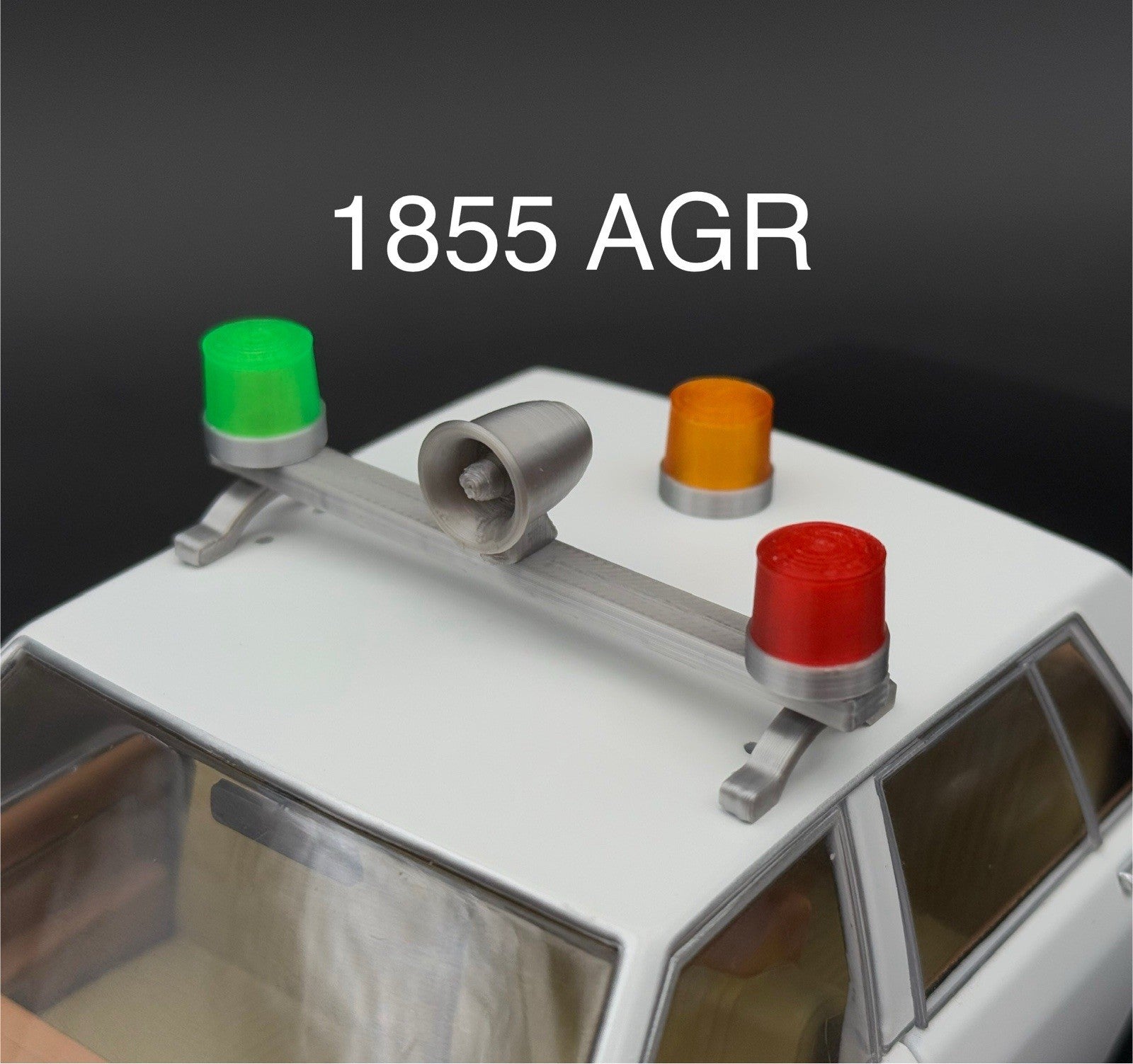 1/18 LED Ready Federal Red Amber Green Twin Beacon Ray Speaker Lightbar Visibar0