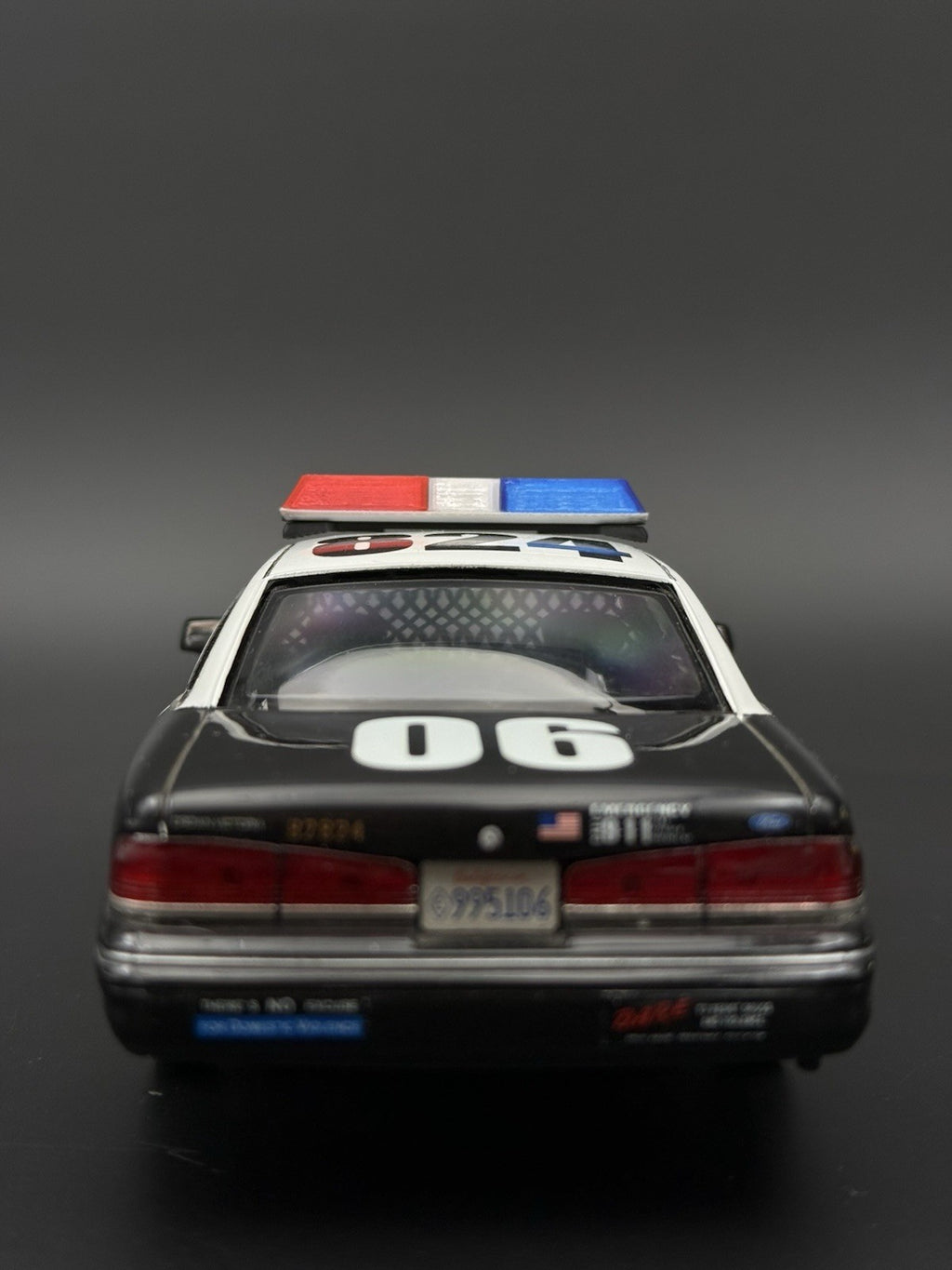 1/24 1/25 Scale Model Blue Clear Red Code 3 LP6000 Lightbar Police 2411ClearBR8