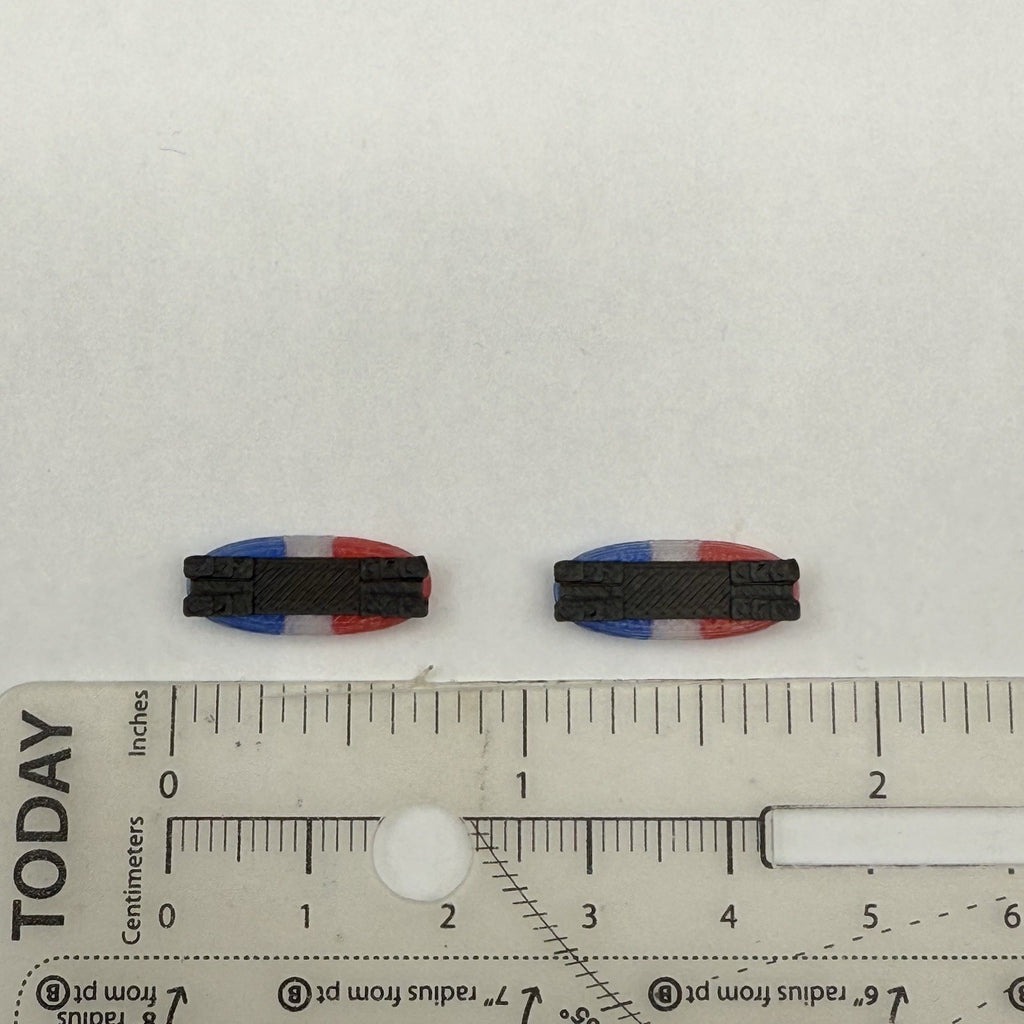 2-Pack 1/64 Scale Model Red Blue Federal Vista Lightbar Police Car 6412BCR2