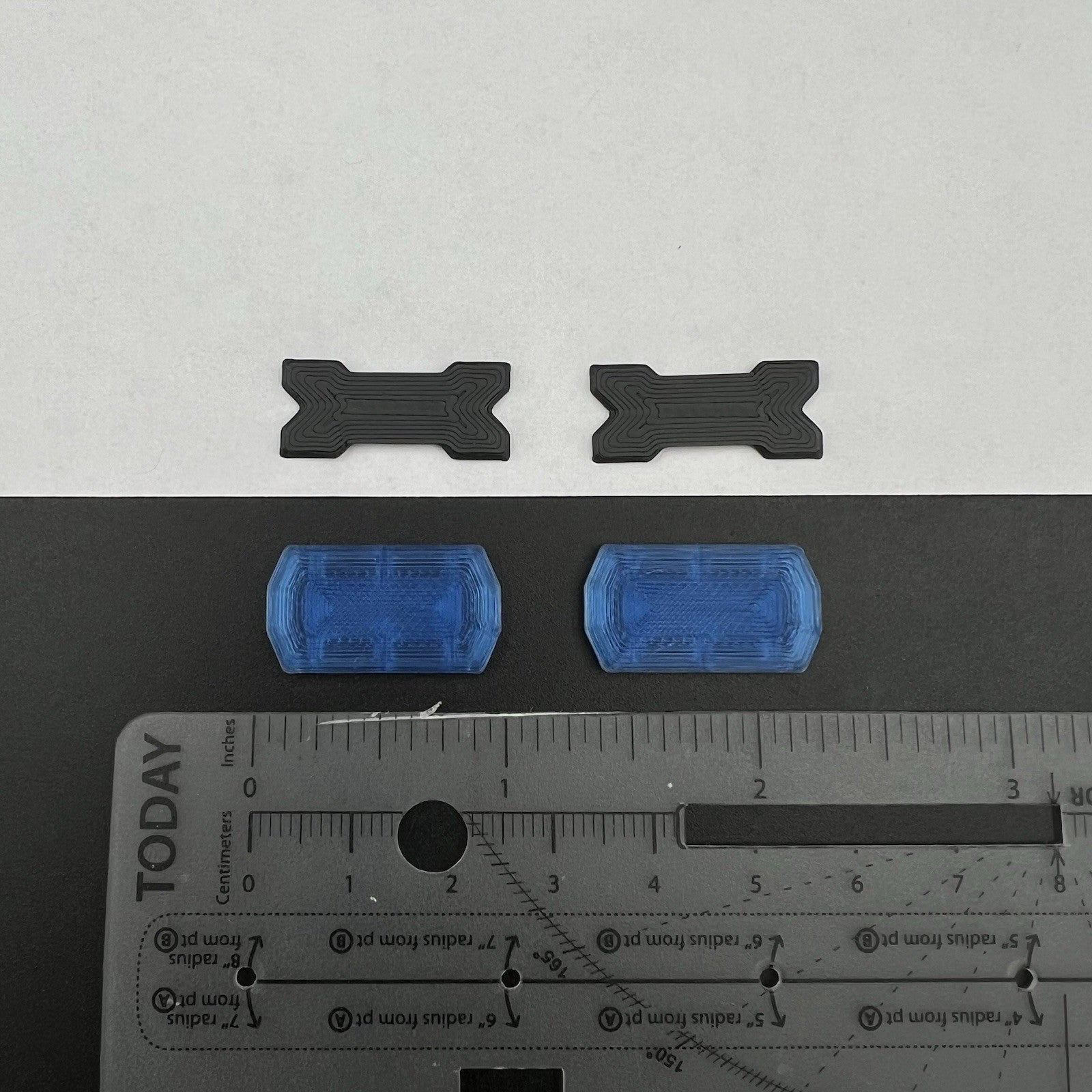 2 Pack 1/24 25 Mini Code 3 2700 Lightbar Blue Top Cover Police Sheriff Fire1