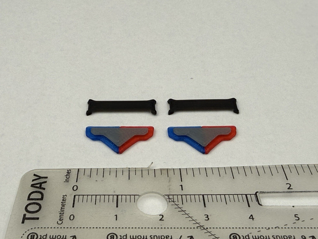 2-Pack 1/64 Scale Model Federal Valor Blue Red Lightbar Police Car 6401BR8