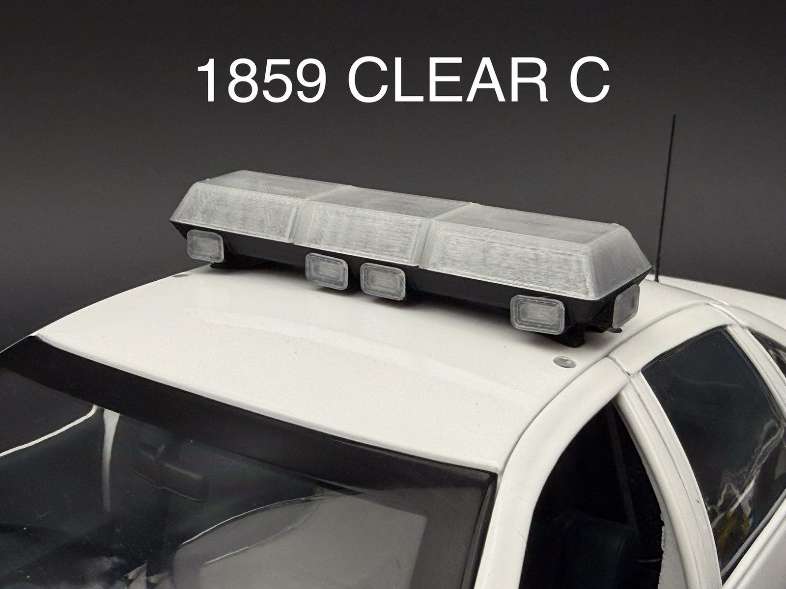 1/18 Scale Model Clear Streethawk Lightbar Police 1859ClearC0