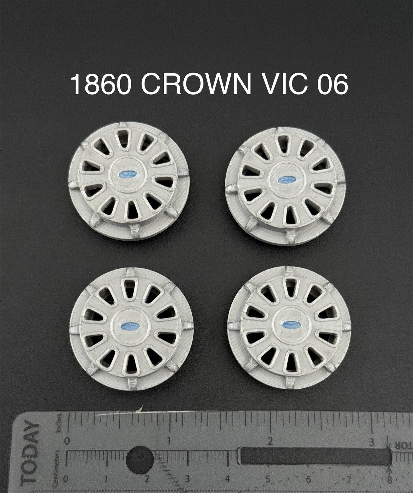 1/18 Scale Model Wheel For Motormax Crown Victoria 2006 Police Hubcap 18600