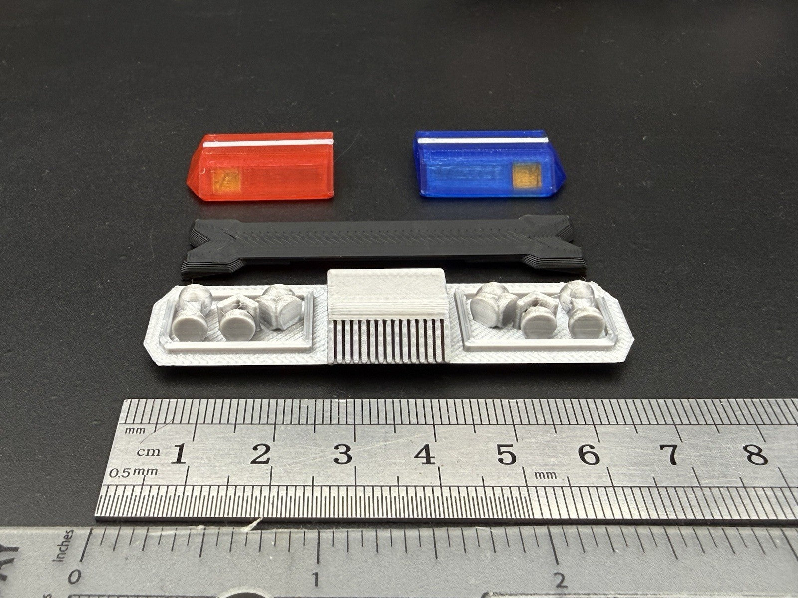 1/18 Scale Model Blue Red Amber Code 3 XL Lightbar Police California 1822ChromCA1