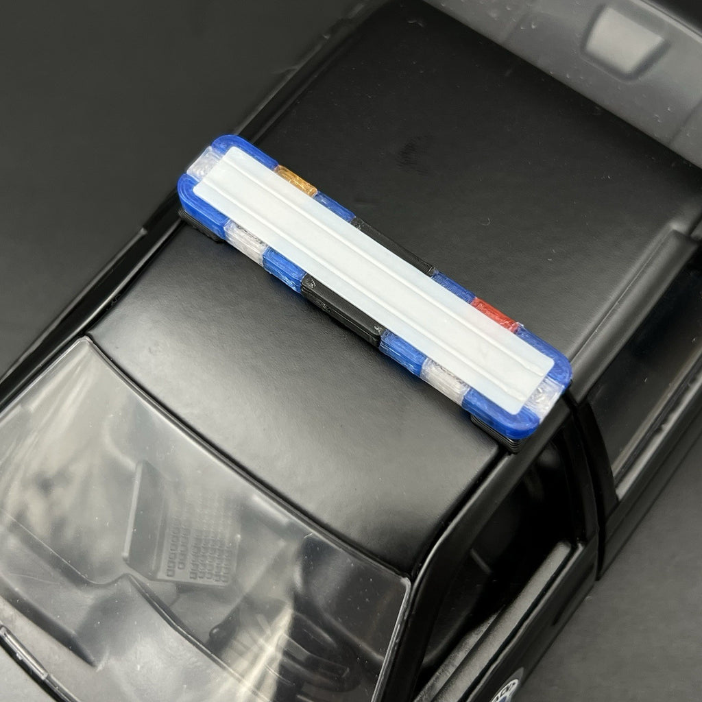 1/24 25 LED Ready Whelen Edge Massachusetts Police Lightbar Blue Clear Amber Red9