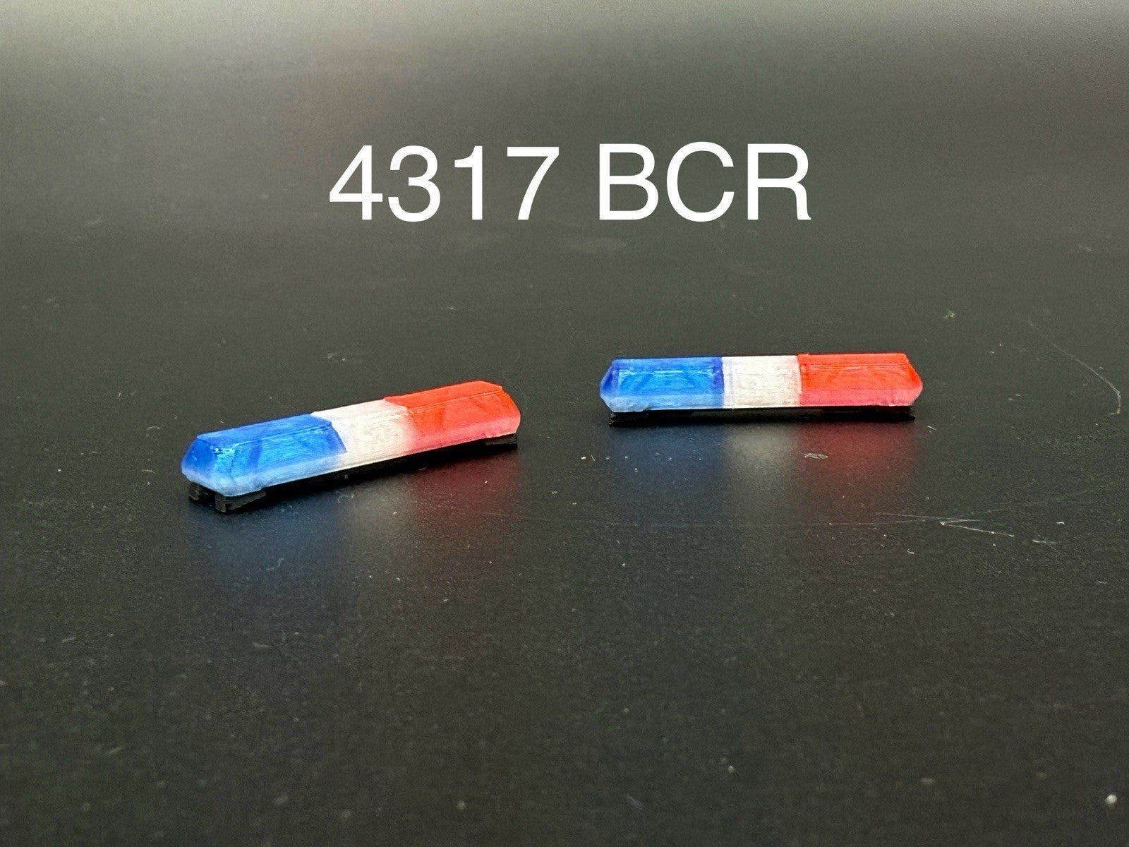 2 Pack 1/43 Blue Red Code 3 MX7000 Lightbar Greenlight Police Sheriff LAPD LASD0
