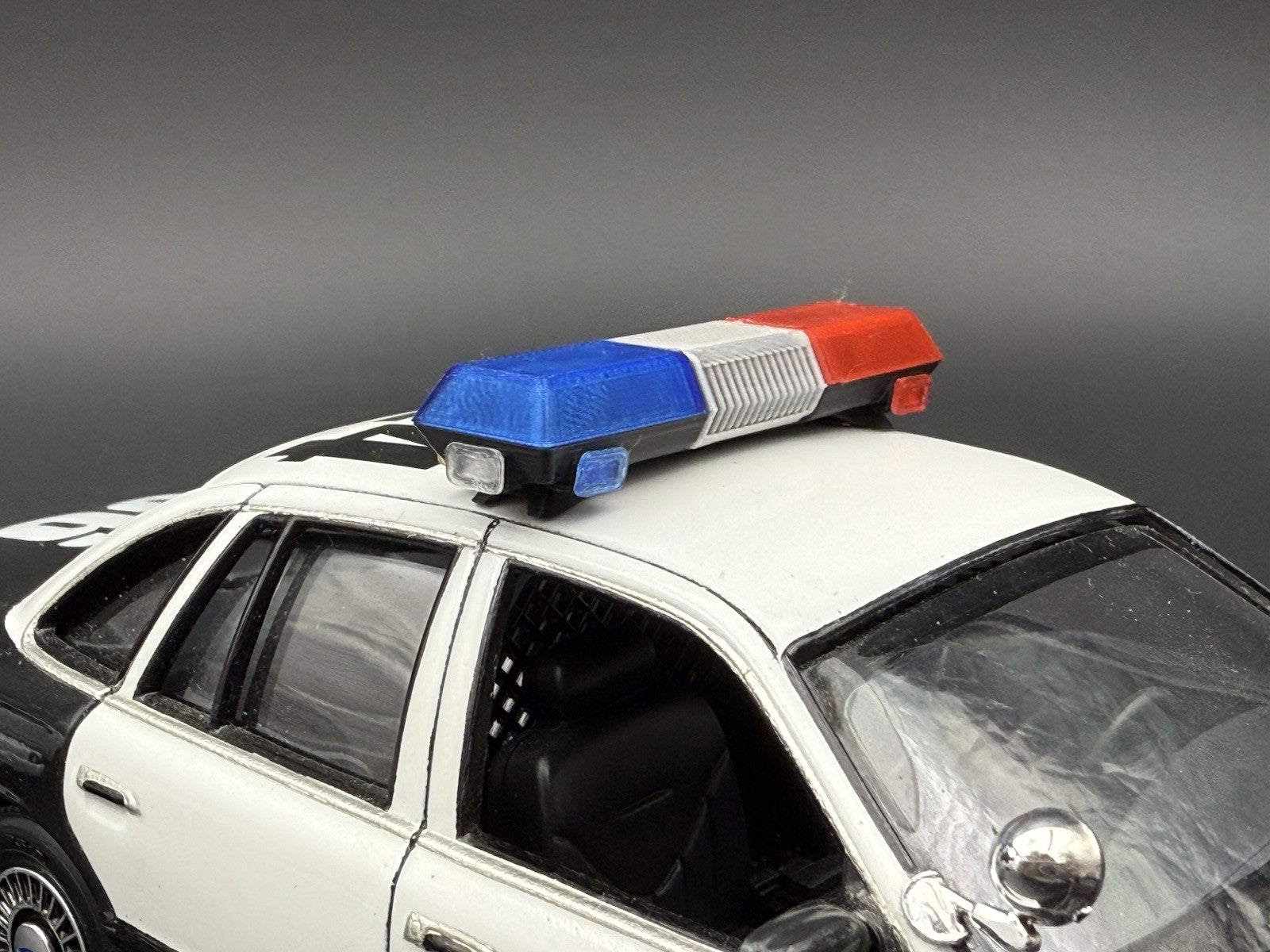 1/18 Scale Blue Red Chrome Streethawk Lightbar Police 1859 BR6