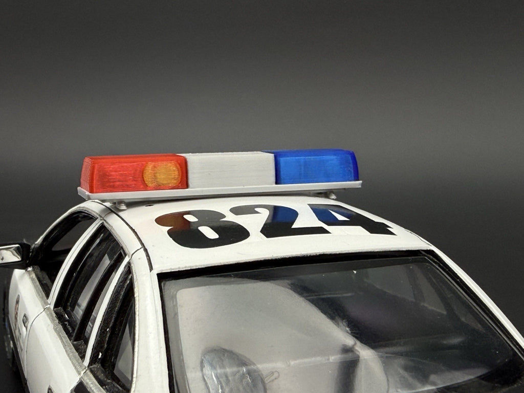 1/24 25 Blue Red California Twinsonic Lightbar Police Sheriff Highway Patrol3