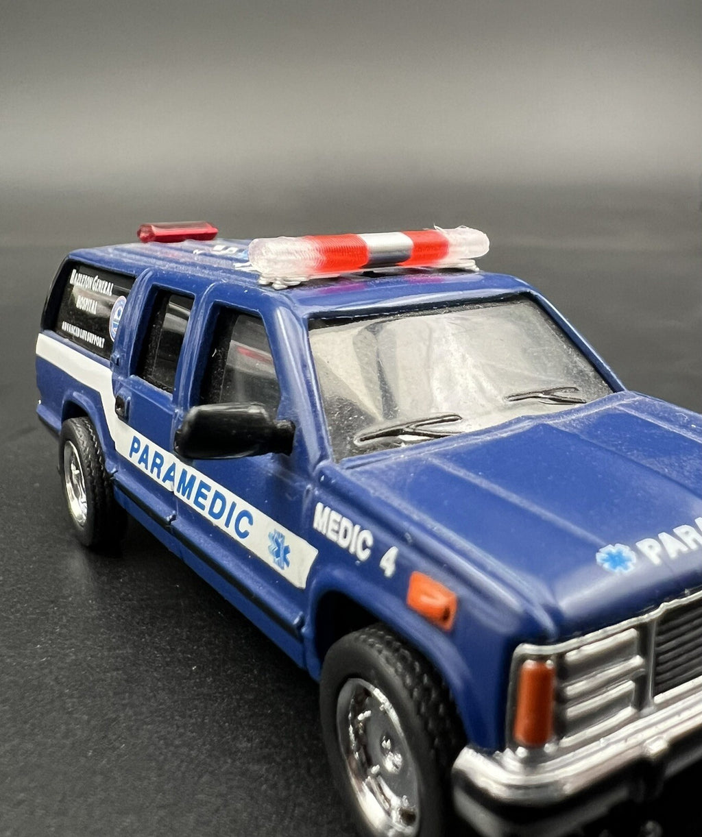 2 Pack 1/64 Clear Red Chrome NYPD Federal Signal Aerodynic Lightbar Police6