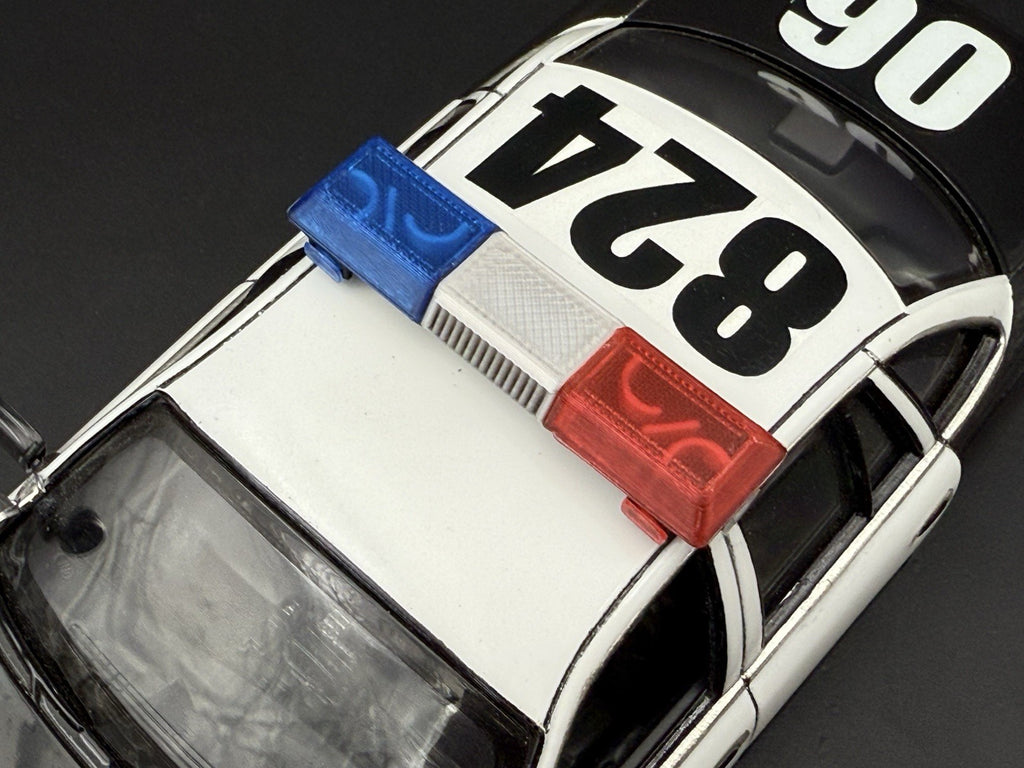 1/24 25 Scale Blue Red Chrome Streethawk Lightbar Police 24642