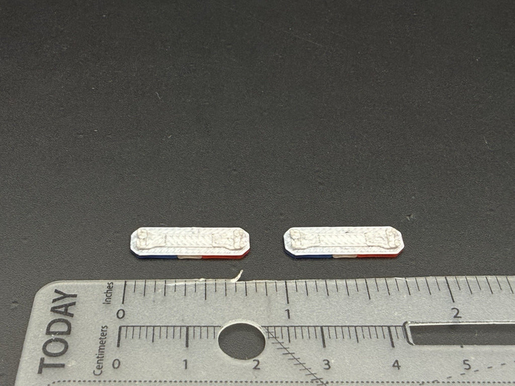 2 Pack 1/64 Scale Model Blue Clear Red Code 3 Defender Lightbar Police 6408BCR11