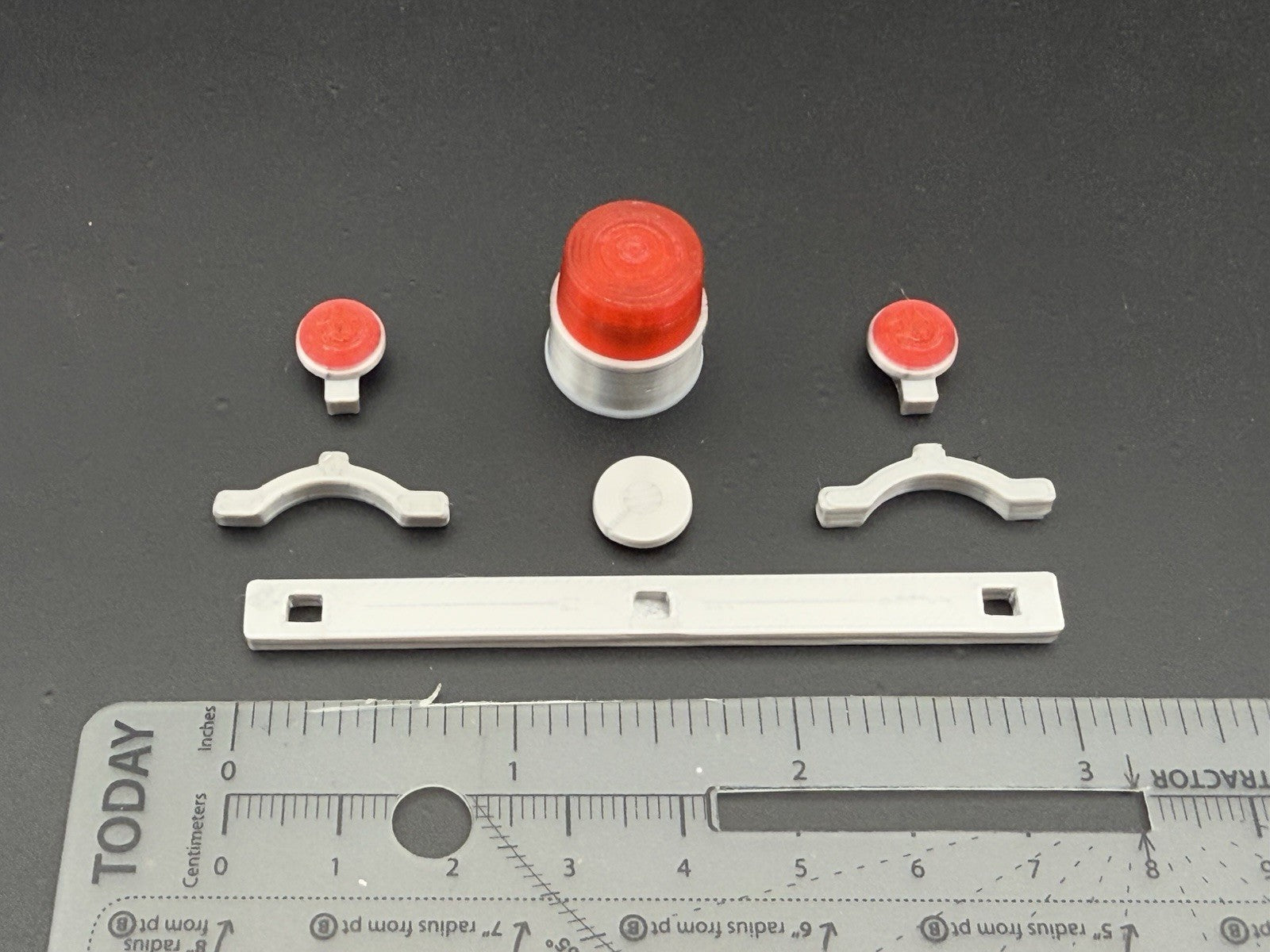 1/18 LED Ready Federal Visibar CJ 184 284 Red Beacon Red Lollipop Police Light1