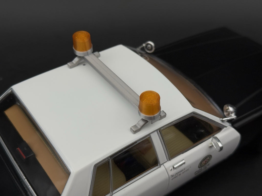 1/24 25 Scale Model Federal Amber Twin Beacon Ray Police Lightbar Visibar 2461A26