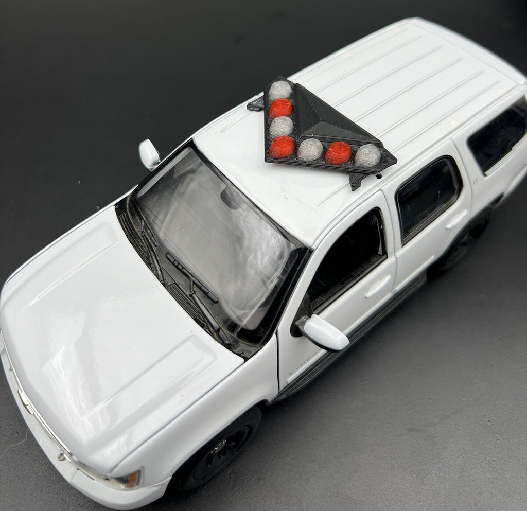 1/24 25 27 LED Ready NYPD Red Federal Signal Vision SLR Lightbar Police Car4
