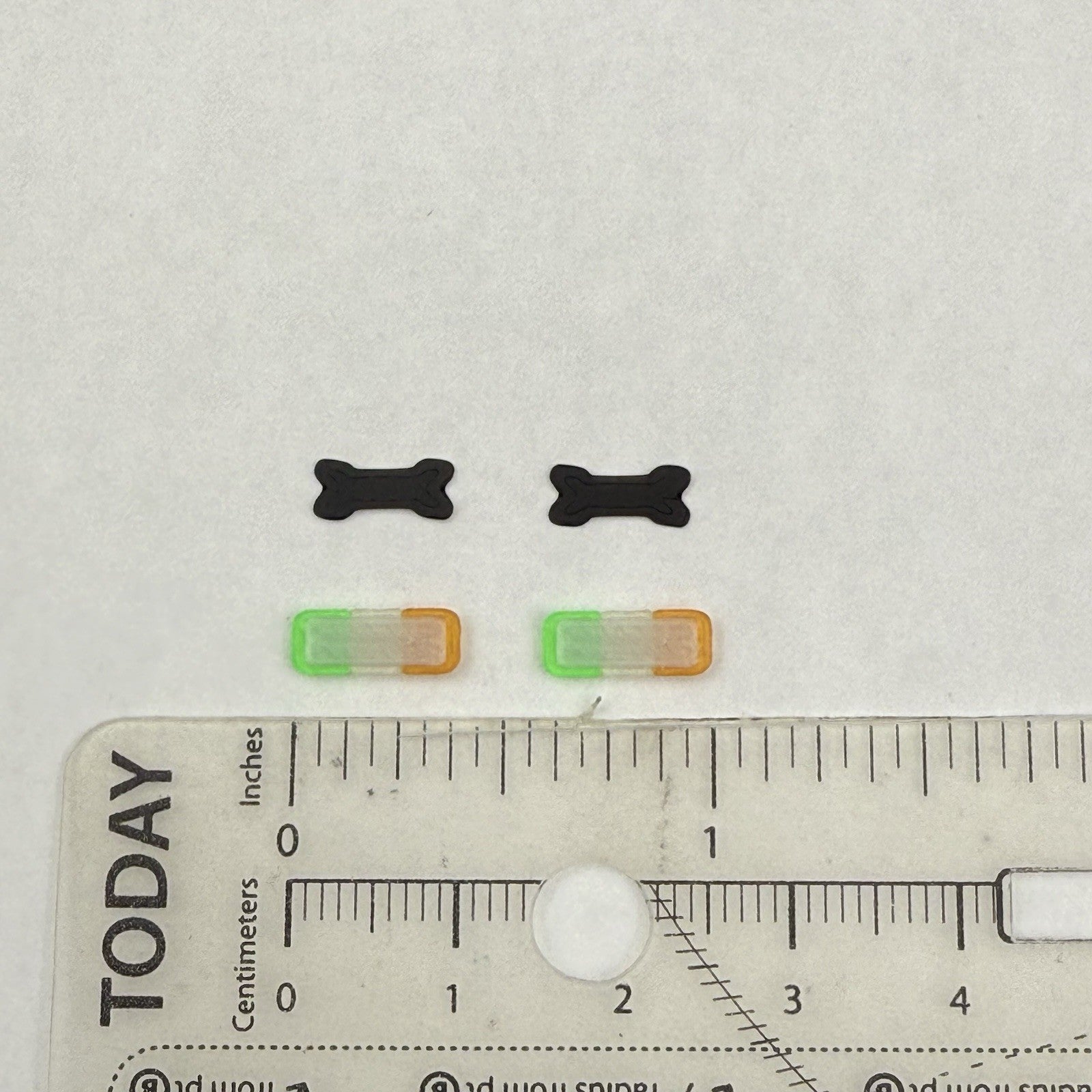 2 Pack 1/64 Mini Whelen Edge Green Clear Amber Lightbar Work Truck Security1