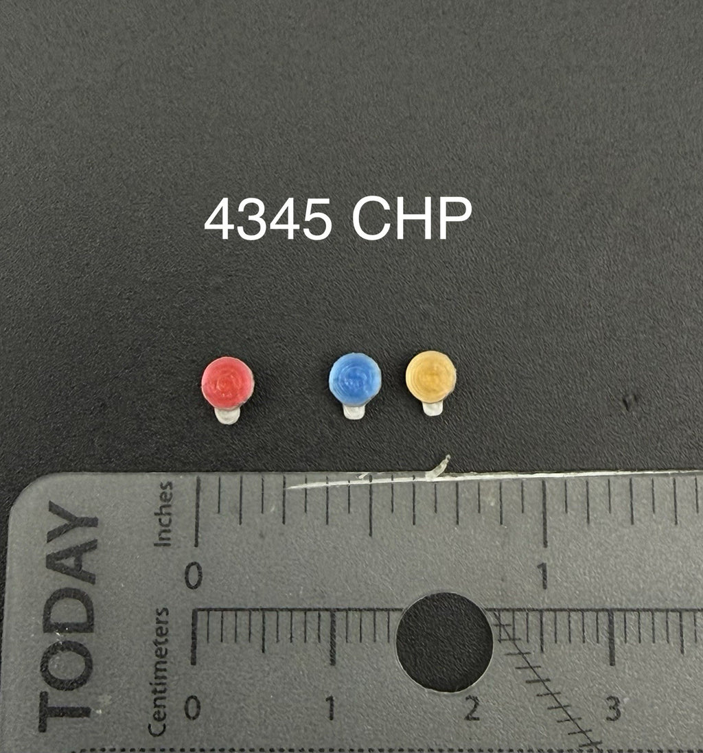 3 Pack 1/43 Scale Model Blue Red Amber PAR Round Deck Light Police 4345 CHP0