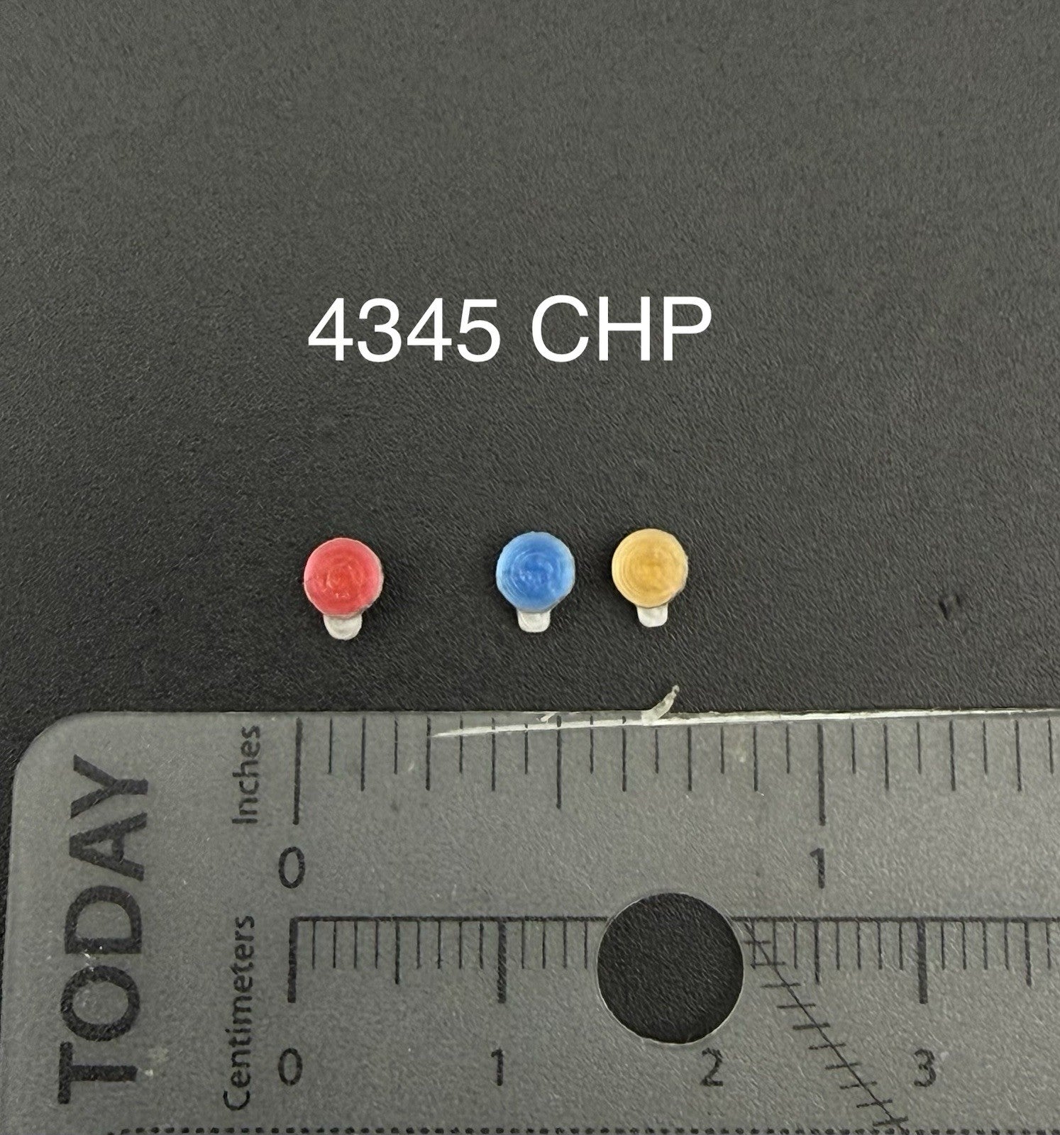 3 Pack 1/43 Scale Model Blue Red Amber PAR Round Deck Light Police 4345 CHP0