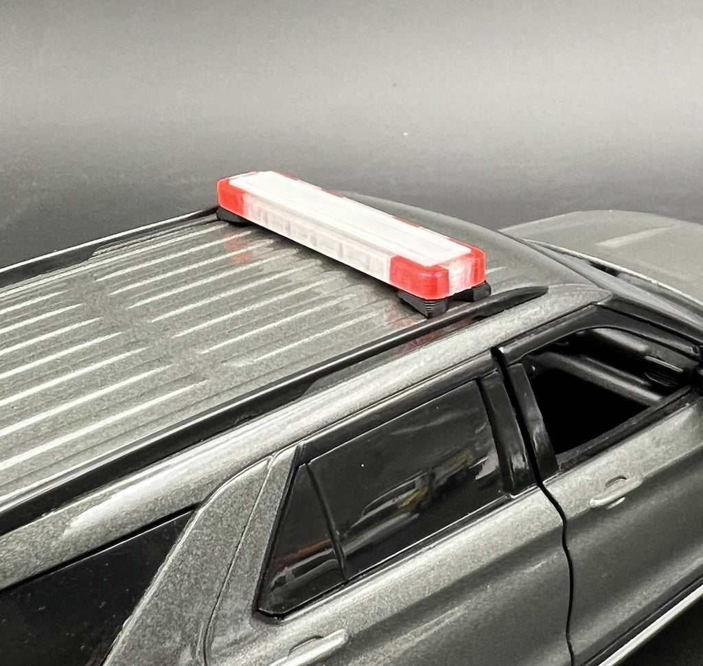 1/24 25 27 LED Ready Whelen Edge New York Suffolk Police Lightbar Red Clear7