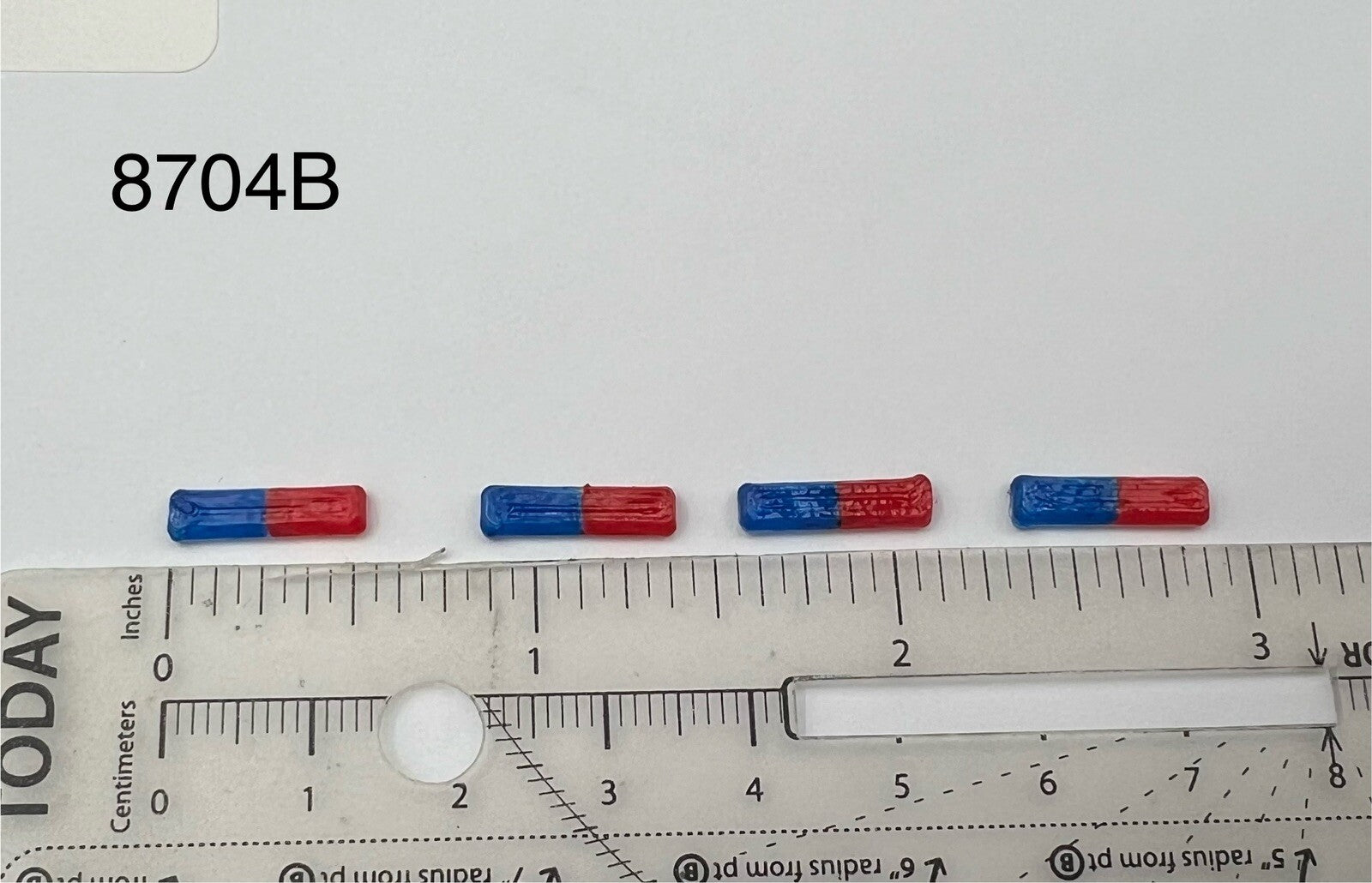 4-Pack 1/87 HO Scale Model Blue Red Code 3 MX7000 Lightbar Police Car 8704BR0
