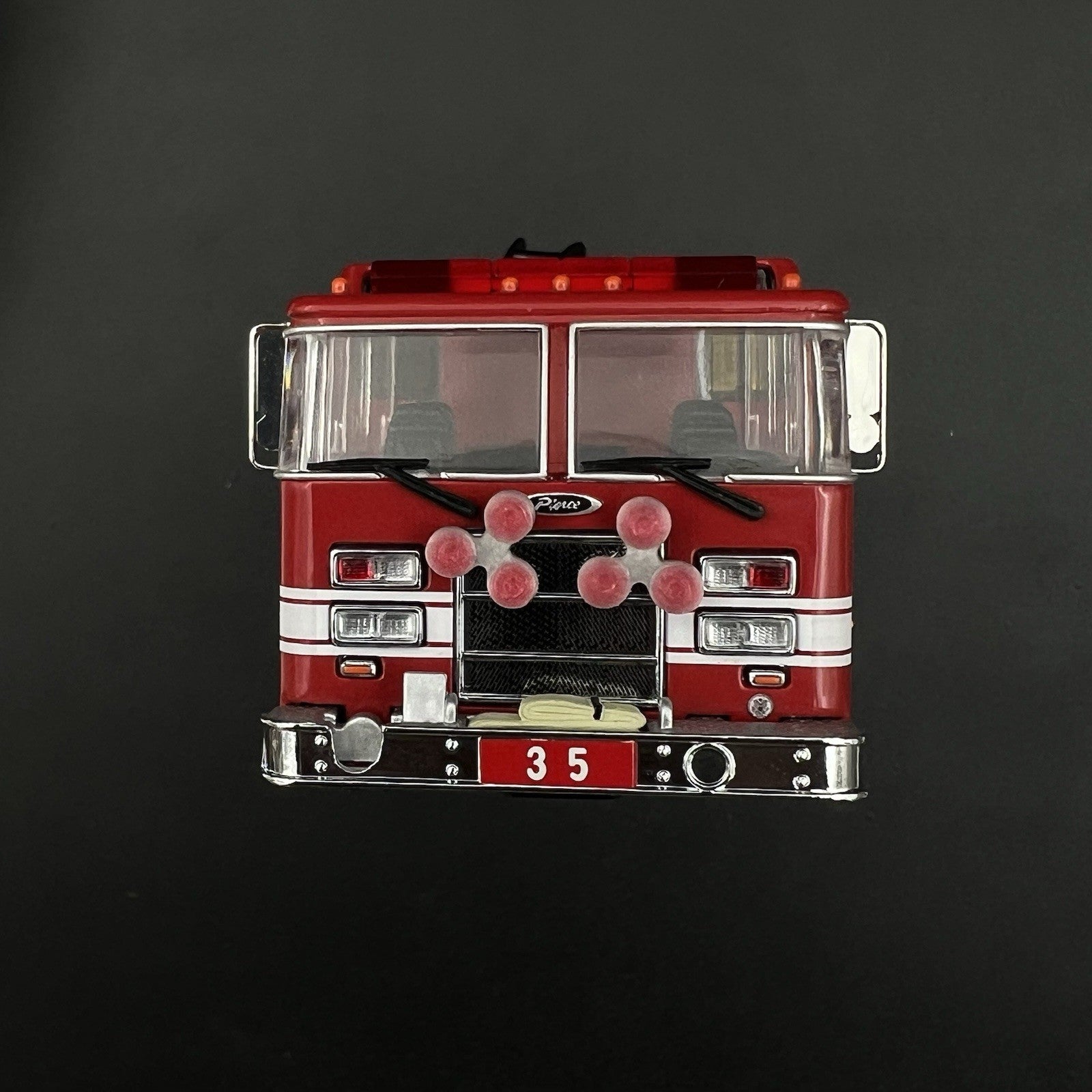 2 Pack 1/64 Roto Ray Red Emergency Light Code 3 Fire Truck Engine Ladder1