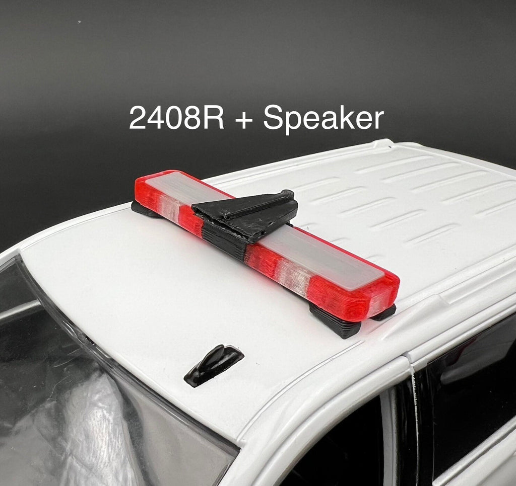 1/24 25 27 LED Ready Whelen Edge Lightbar Red W/ Speaker Fire Police Sheriff0