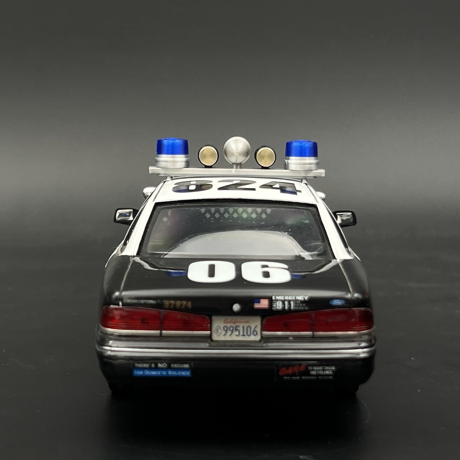 1/24 25 Blue Red Mars Skybolt Beacon Lightbar Siren Speaker Police Sheriff Fire16