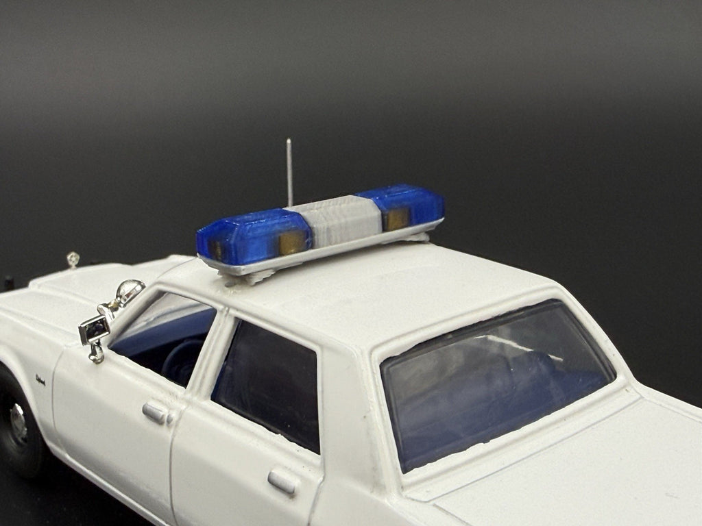 2-Pack 1/43 Scale Model Blue Amber Flasher Smith Wesson 8880 Lightbar 4343B5