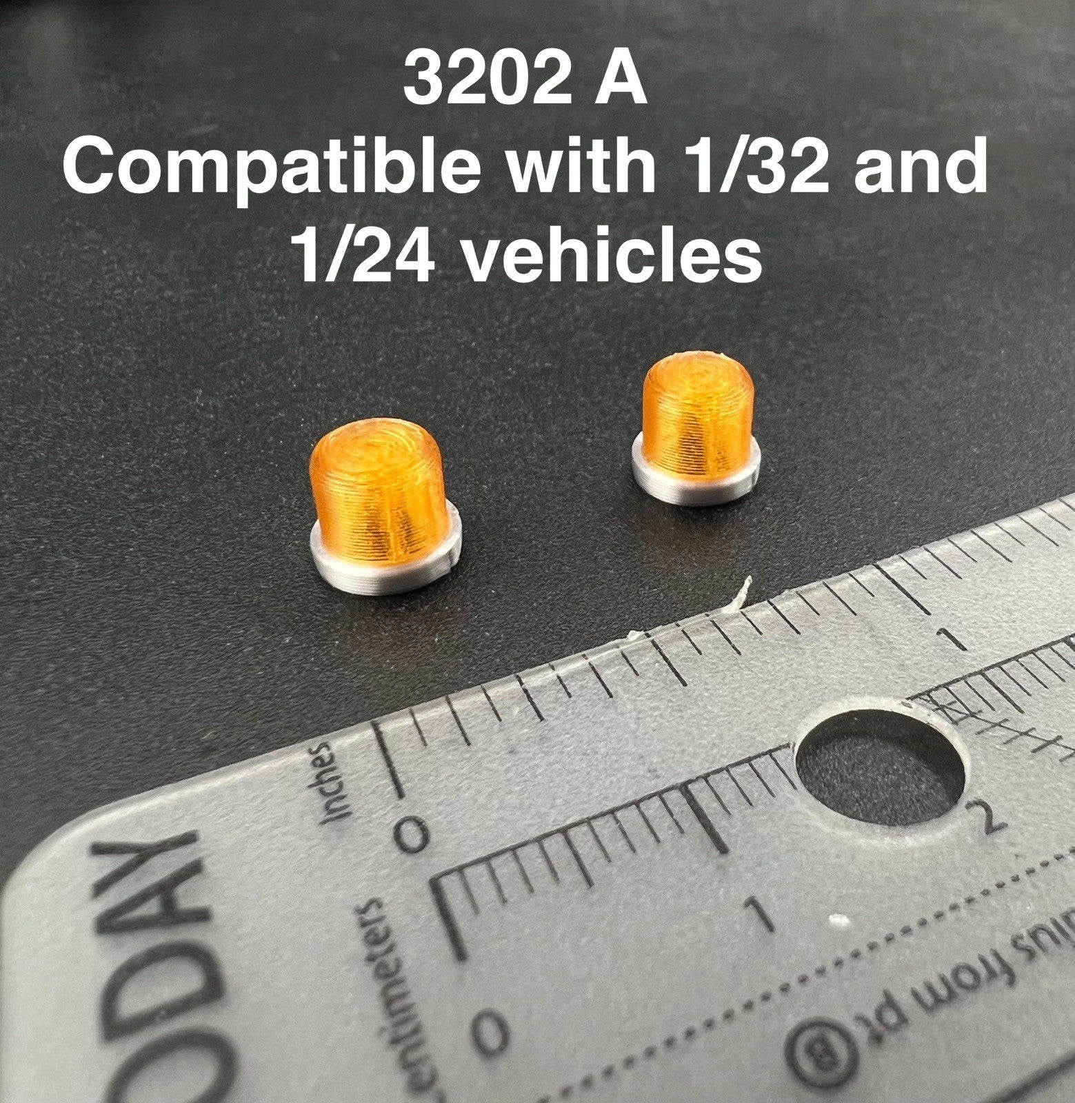 2 Pack 1/32 1/24 Hallow Amber Beacon Strobe Construction Work Tow Security 1/340