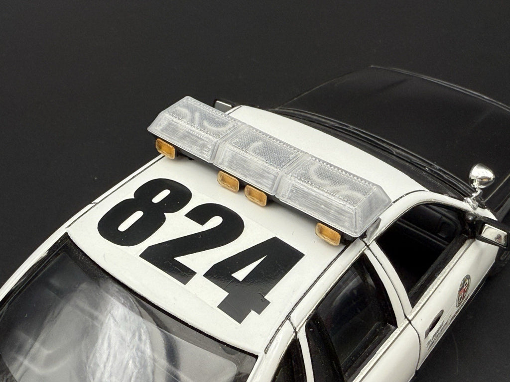 1/24 25 Scale Clear Streethawk Lightbar Police 24648