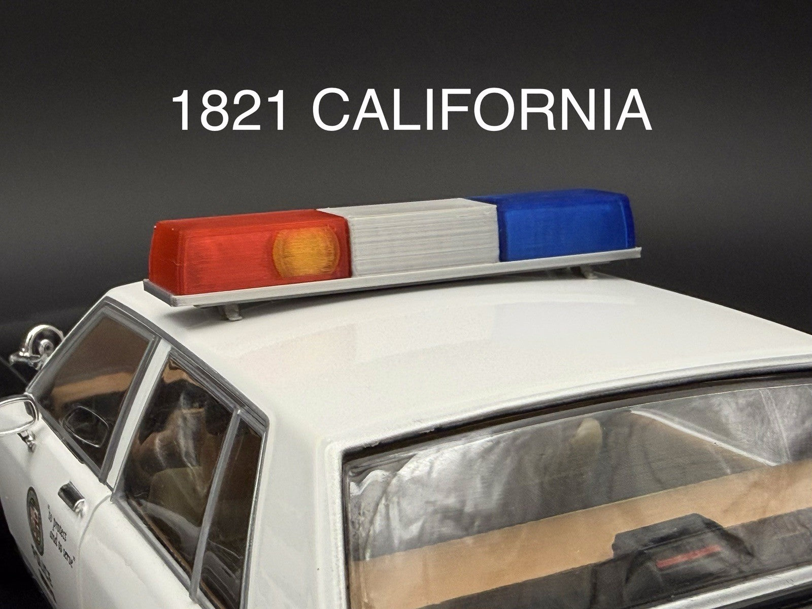 1/18 Blue Red California Twinsonic Lightbar Police Sheriff Highway Patrol 1821CA0