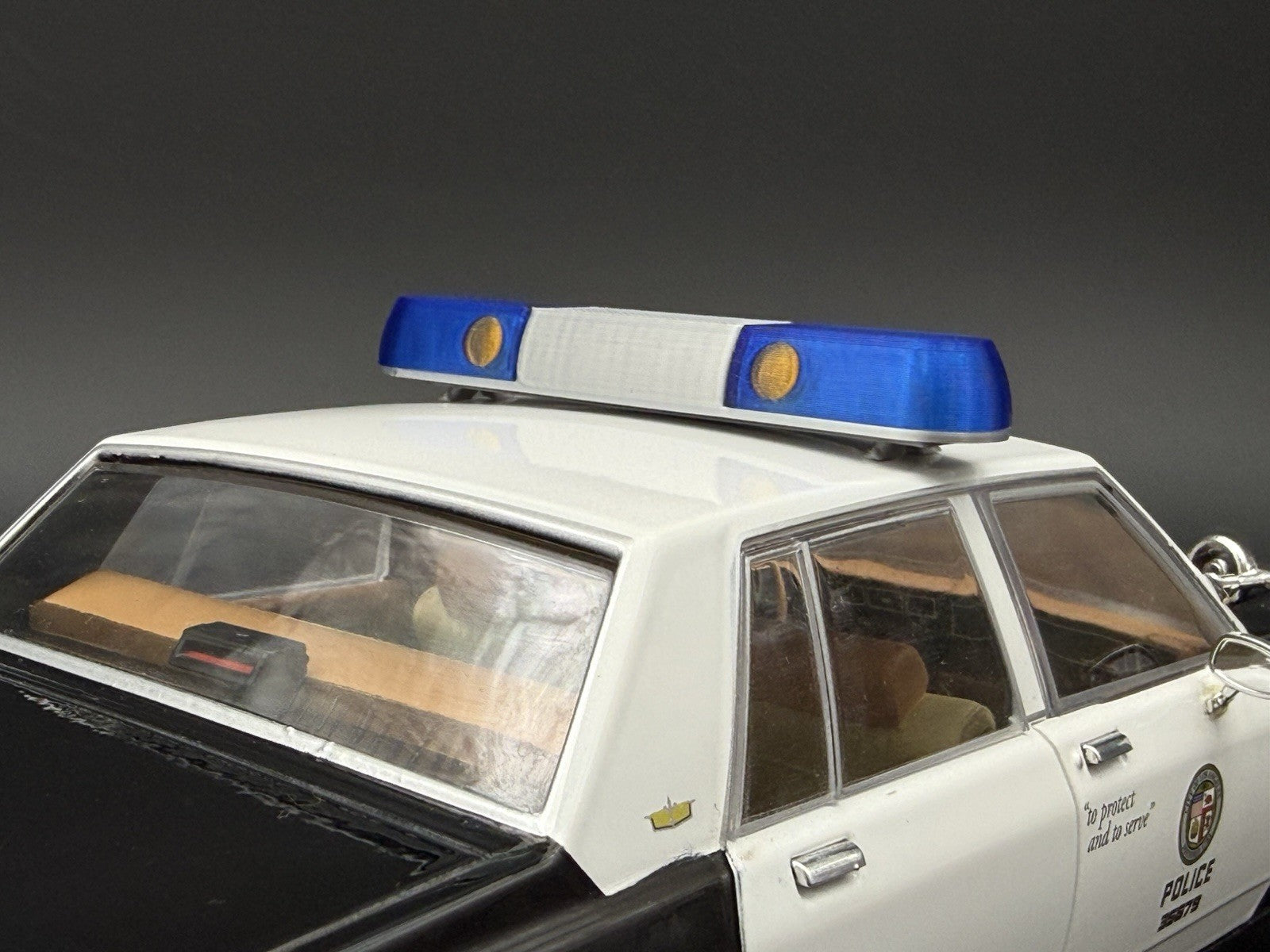 1/18 Scale Model Wide XL Blue Whelen 80H 90H 8000 Lightbar Police Fire 1844XLB8