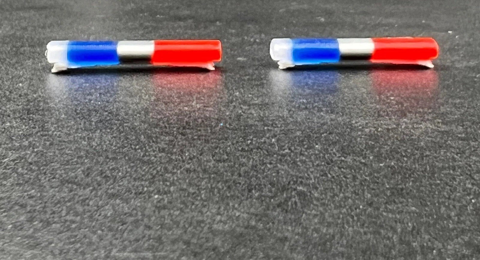 4 Pack 1/87 Blue Clear Red Chrome Federal Signal Aerodynic Lightbar Police0