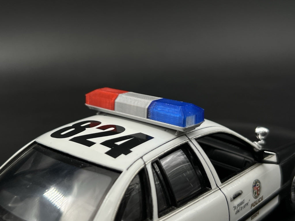 1/24 1/25 Blue Red Smith Wesson 8780 8880 8980 Lightbar Police Sheriff Fire20
