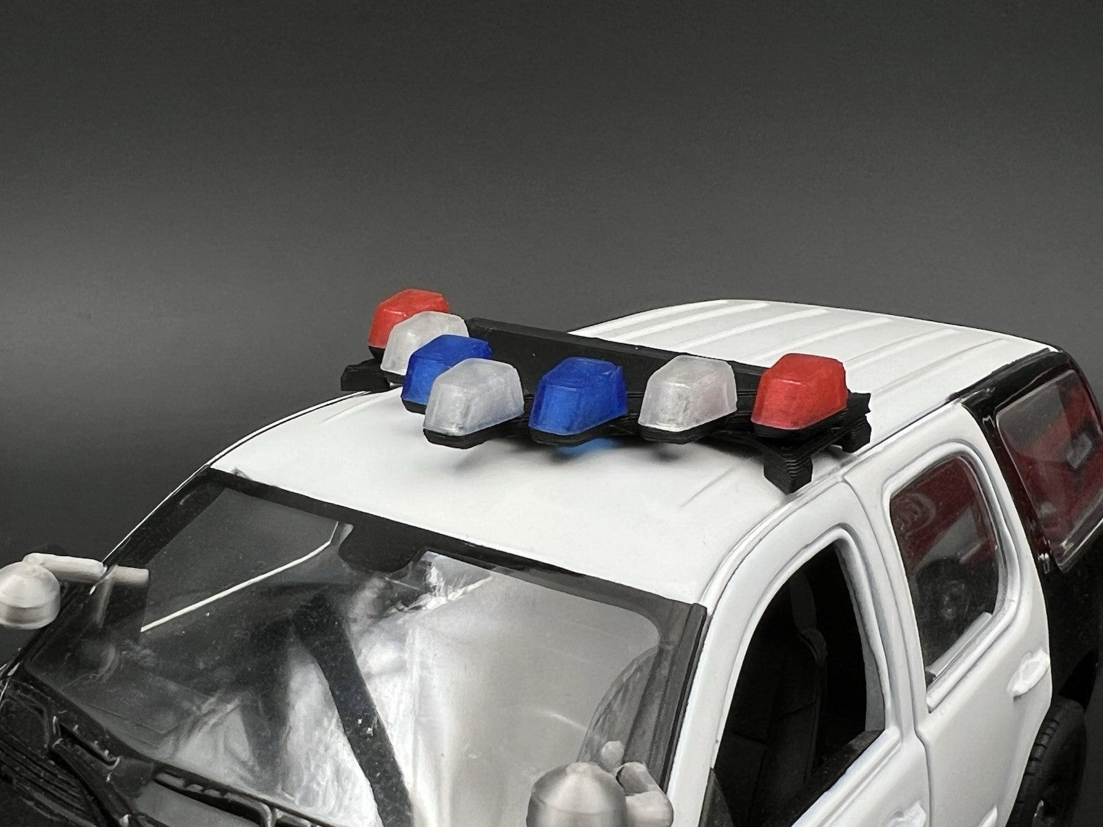 1/24 25 LED Ready Blue Red Federal Signal Vector Vision Lightbar Police LVMPD2