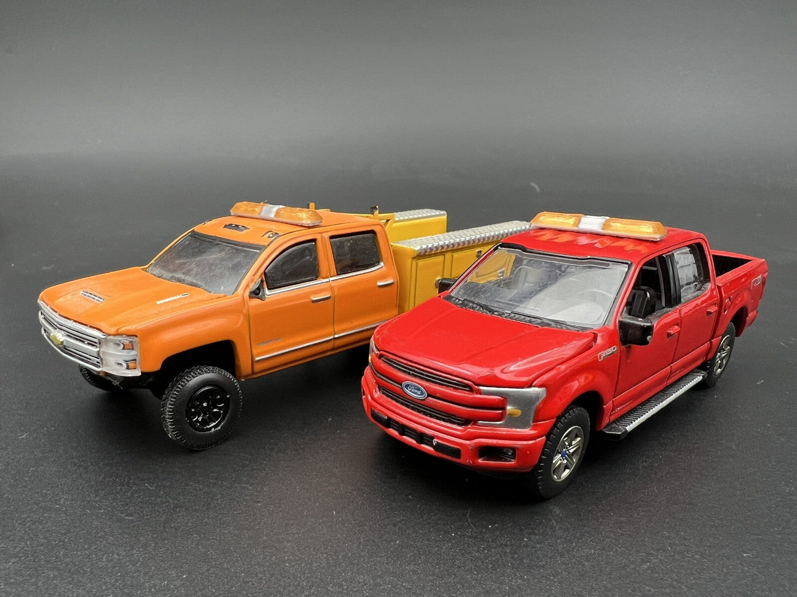 2 Pack 1/64 Code 3 LP6000 Amber Lightbar Greenlight Construction Tow Work Truck2