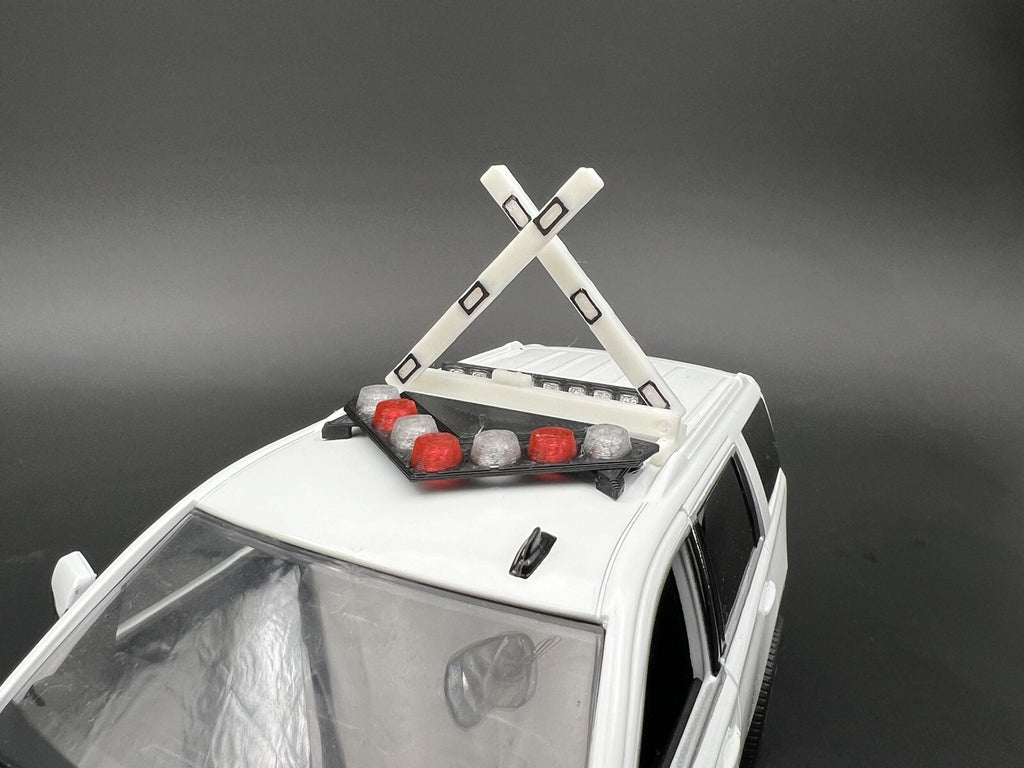 1/24 25 27 NYPD Highway Patrol Style High Riser Lightbar New York Police Sheriff1