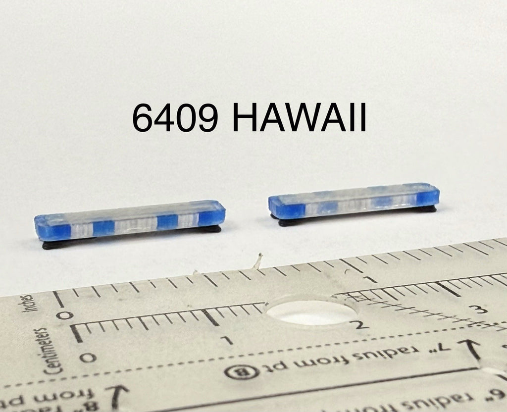 2 Pack 1/64 Whelen Edge Lightbar Blue Maui Hawaii Honolulu Police 64090