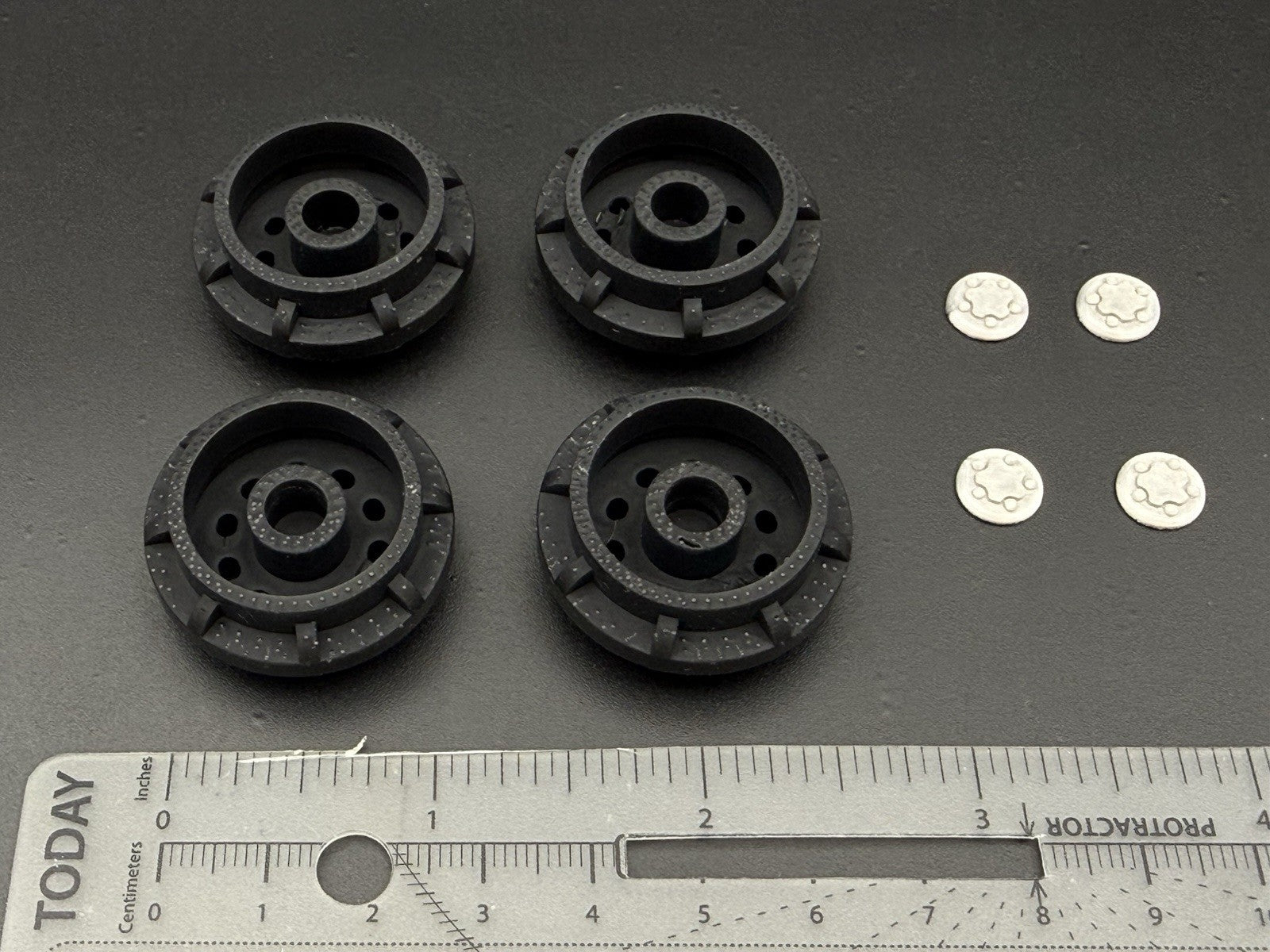 4 Pack 1/18 Scale Model 2006 Steel Wheel For Motormax Crown Victoria Police 18668