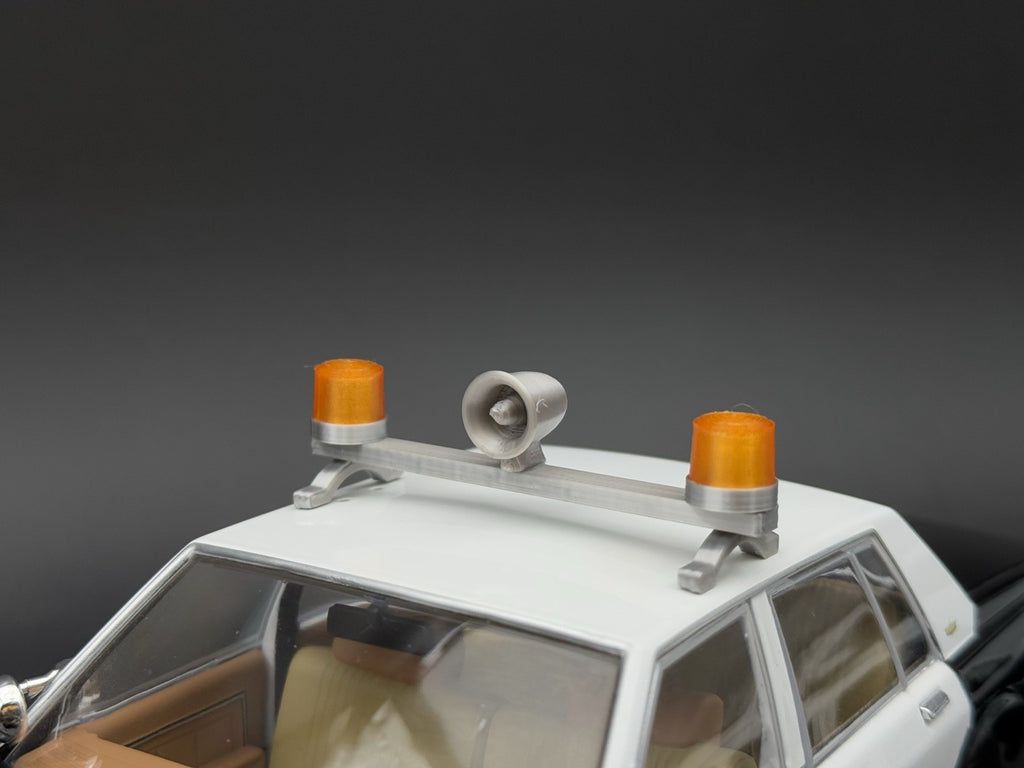 1/18 LED Ready Federal Amber Twin Beacon Ray Speaker Police Lightbar Visibar9