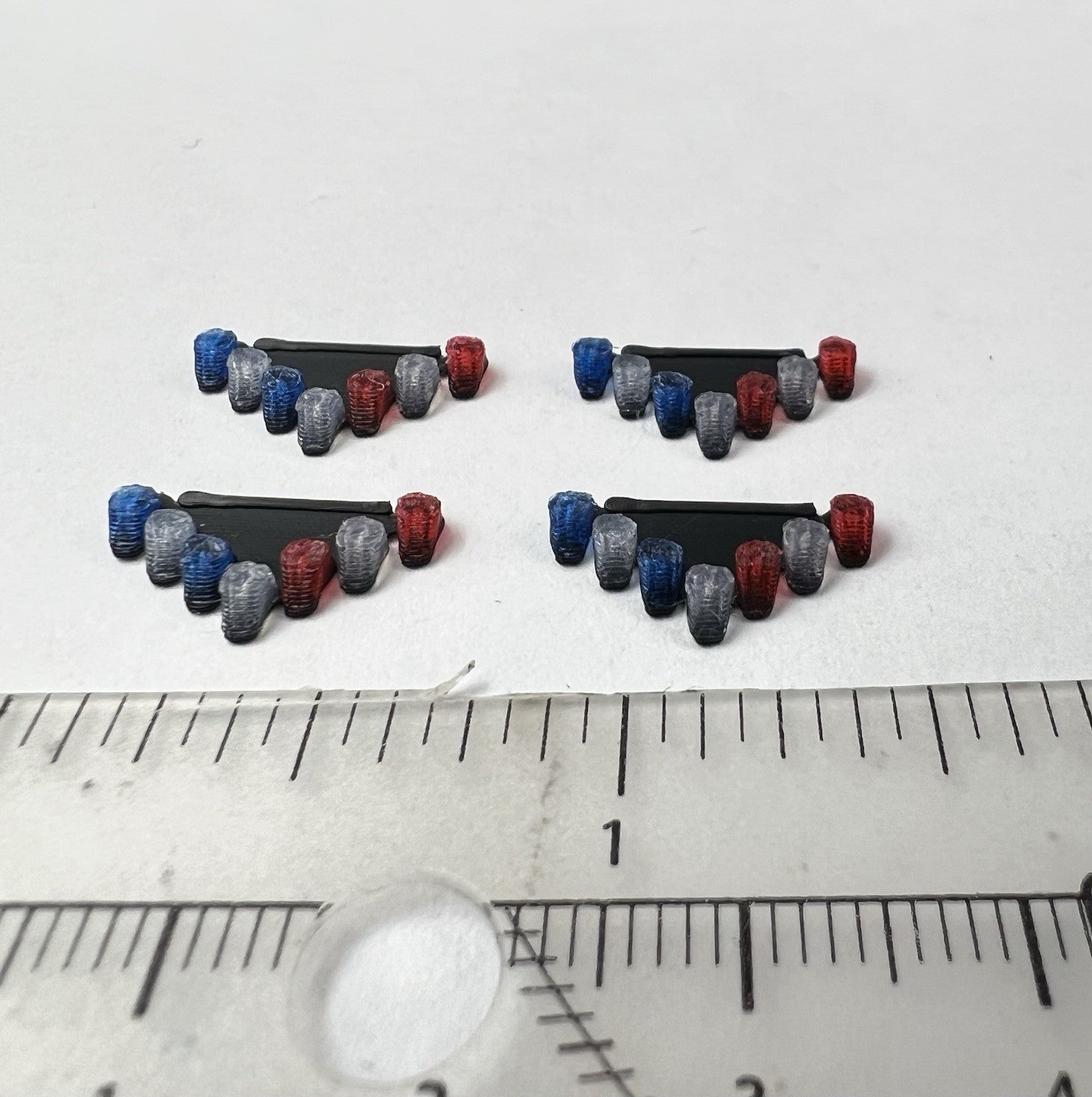 4 Pack 1/87 HO Blue Red Vector Vision Lightbar Police Sheriff Fire State Patrol2