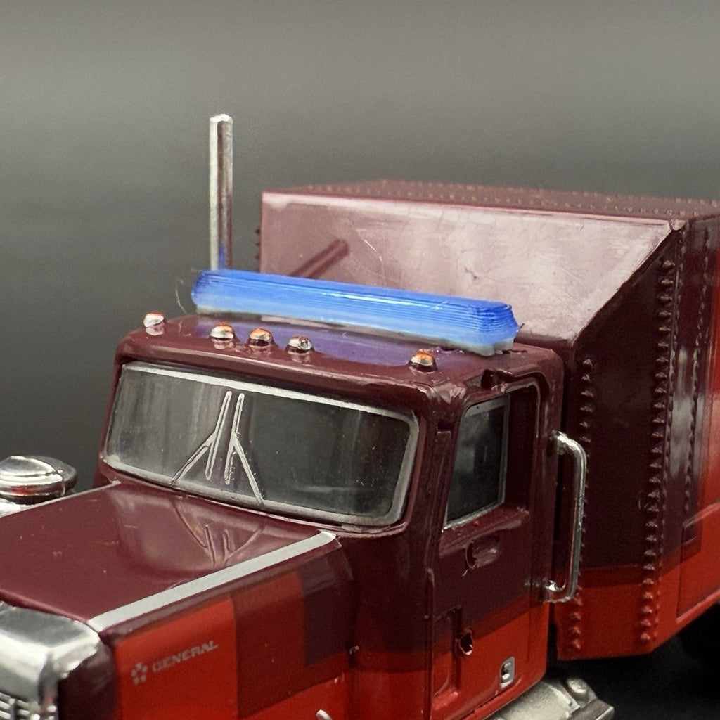 4 Pack 1/87 HO Scale Blue Long Code 3 MX7000 Lightbar Police Fire Truck 87053