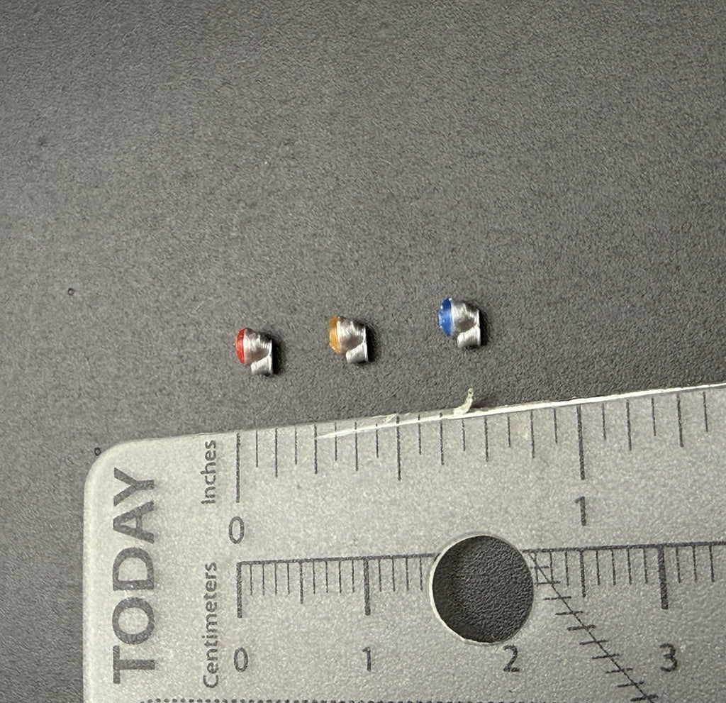3 Pack 1/64 Scale Model Blue Red Amber PAR Round Deck Light Police 6451CHP2