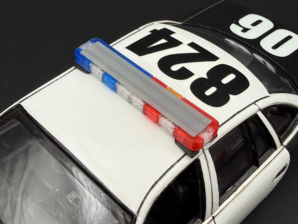 1/24 Scale Model LED Ready Whelen Edge Lightbar Blue Red Amber Police 2408BR512